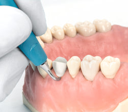 Extractor de coronas temporales azul de doble punta