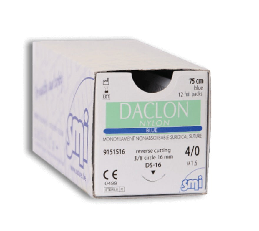 Suturas Daclon Nylon 5/0 16 mm