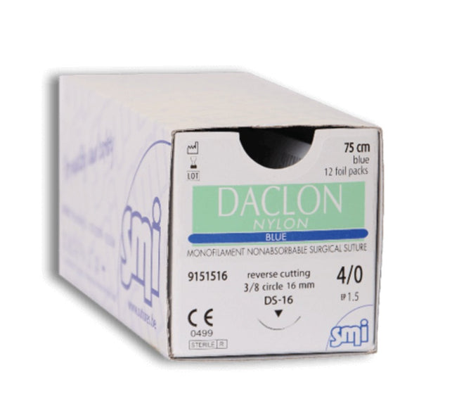 Suturas Daclon nylon 6/0 16 mm