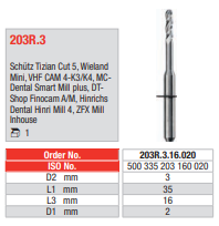 CAD/CAM 3-blade, round