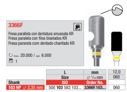 Fresa paralela KR