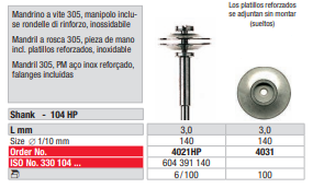 Los platillos reforzados, 14mm