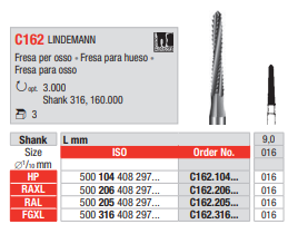 Fresas quirúrgicas CAXL