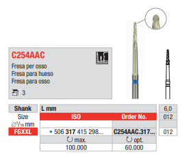 Fresas quirúrgicas FGXXL