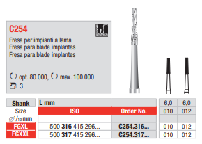 Fresas quirúrgicas FGXL