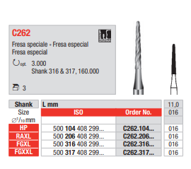 Fresas quirúrgicas FGXXL