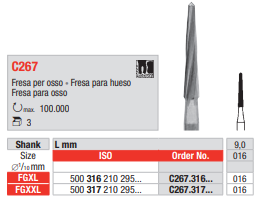 Fresas quirúrgicas FGXL