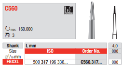 Fresas quirúrgicas FGXXL