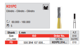 Fresa de carburo de tungsteno FG