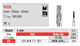 Fresa de carburo de tungsteno FG