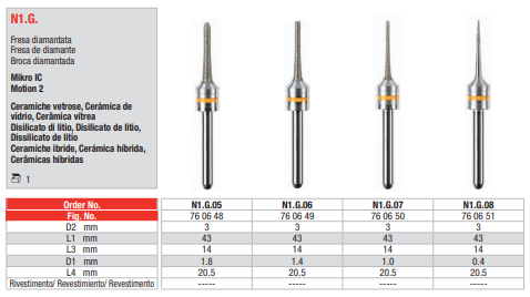 CAD/CAM Fresa de diamante