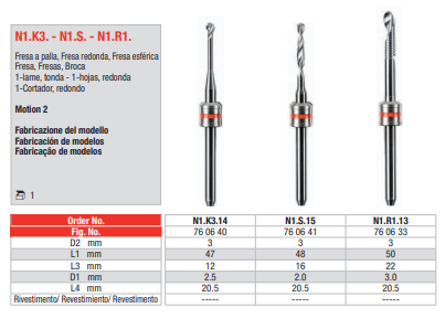 CAD/CAM Fresa redonda