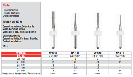 CAD/CAM Fresa de diamante