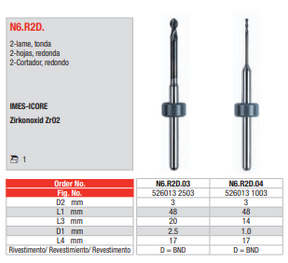 CAD/CAM 2-hojas, redonda