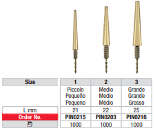 Pins para clava, con aguja