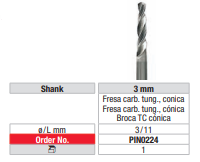 Fresa carburo de tungsteno