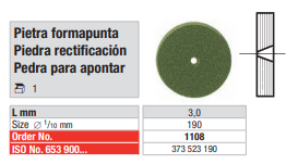 Piedra rectificado. diamantada