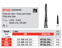 Fresas quirúrgicas FGXL