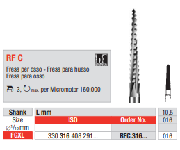 Fresas quirúrgicas FGXL