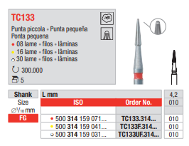 Fresa de Acabado de Carburo Tungsteno FG