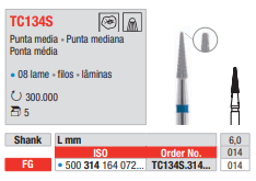 Fresa de Acabado de Carburo Tungsteno FG