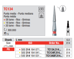 Fresa de Acabado de Carburo Tungsteno FG