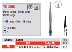 Fresa de Acabado de Carburo Tungsteno FG