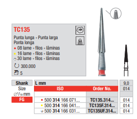 Fresa de Acabado de Carburo Tungsteno FG