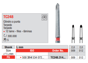 Fresa de Acabado de Carburo Tungsteno FG