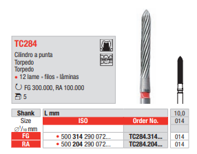 Fresa de Acabado de Carburo Tungsteno CA