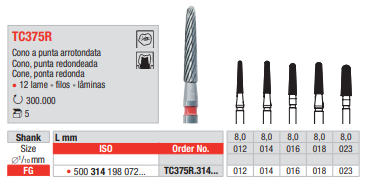 Fresa de Acabado de Carburo Tungsteno FG