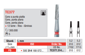 Fresa de Acabado de Carburo Tungsteno FG