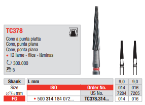 Fresa de Acabado de Carburo Tungsteno FG