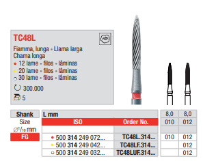 Fresa de Acabado de Carburo Tungsteno FG