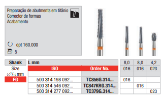 Fresa de Acabado de Carburo Tungsteno FG